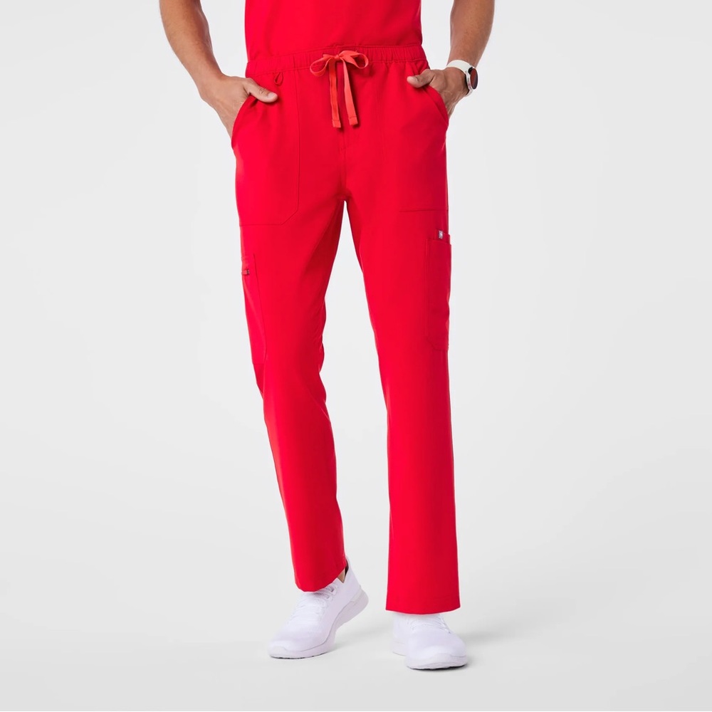 Figs Men's Small Red “Cairo” Cargo Scrub Pants NWT